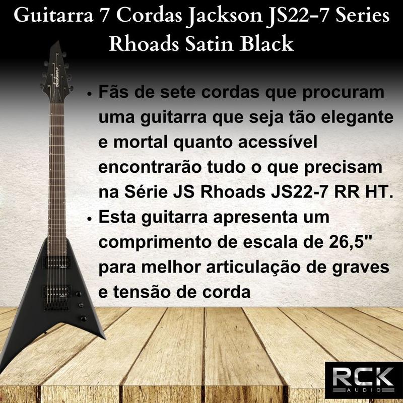 Guitarra 7 Cordas Jackson JS22-7 Series Rhoads Satin Black